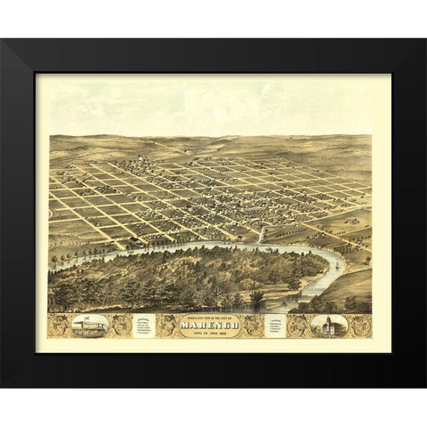 Marengo Iowa - Ruger 1868 Black Modern Wood Framed Art Print by Ruger