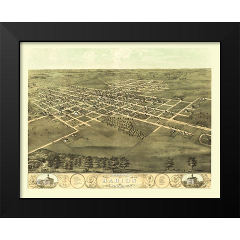 Marion Iowa - Ruger 1868 Black Modern Wood Framed Art Print by Ruger