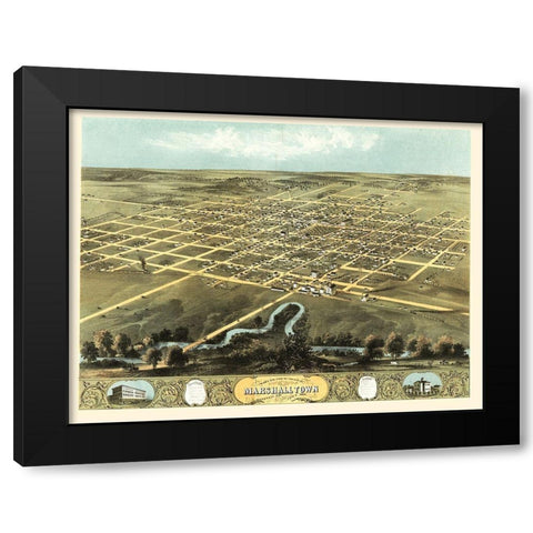 Marshalltown Iowa - Ruger 1868 Black Modern Wood Framed Art Print by Ruger