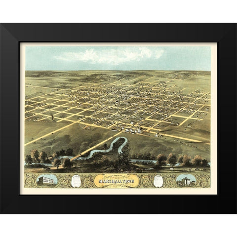 Marshalltown Iowa - Ruger 1868 Black Modern Wood Framed Art Print by Ruger