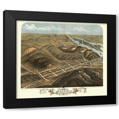 McGregor Iowa - Ruger 1868 Black Modern Wood Framed Art Print by Ruger