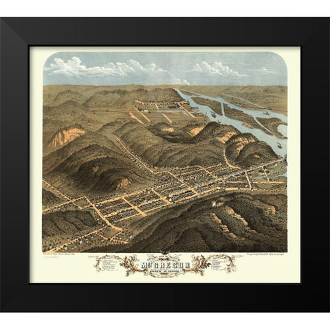 McGregor Iowa - Ruger 1868 Black Modern Wood Framed Art Print by Ruger