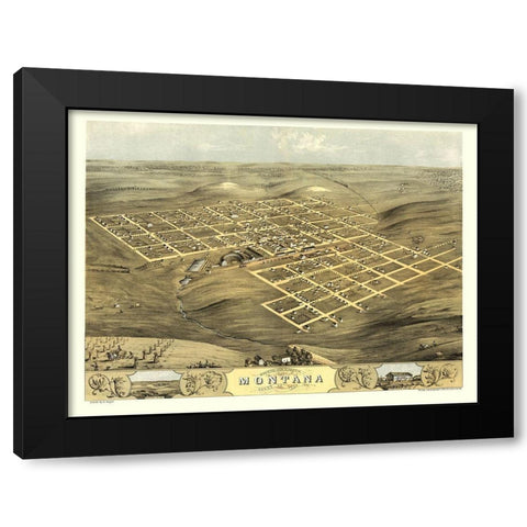 Montana Iowa - Ruger 1868 Black Modern Wood Framed Art Print with Double Matting by Ruger