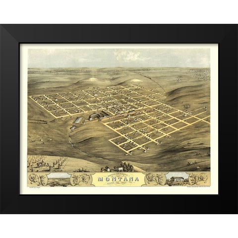 Montana Iowa - Ruger 1868 Black Modern Wood Framed Art Print by Ruger