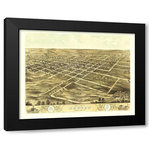 Newton Iowa - Ruger 1868 Black Modern Wood Framed Art Print with Double Matting by Ruger