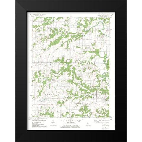 Camden Illinois Quad - USGS 1981 Black Modern Wood Framed Art Print by USGS