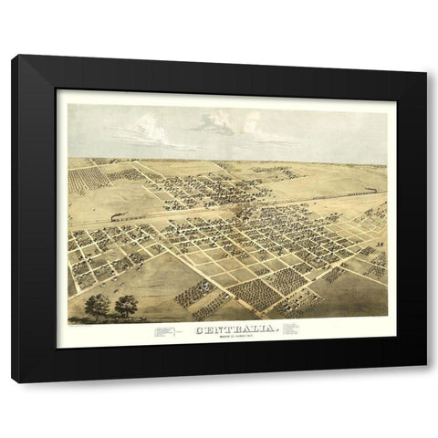 Centralia Illinois - Ruger 1867 Black Modern Wood Framed Art Print with Double Matting by Ruger