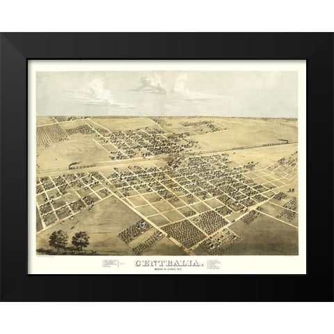 Centralia Illinois - Ruger 1867 Black Modern Wood Framed Art Print by Ruger