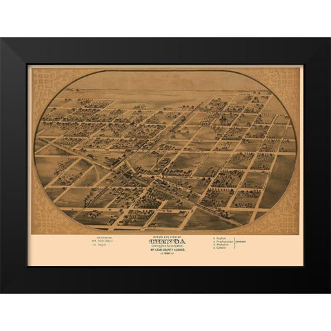 Chenoa Illinois - Ruger 1869 Black Modern Wood Framed Art Print by Ruger