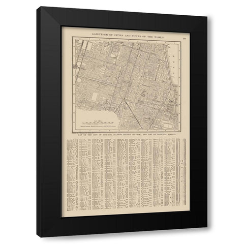 Chicago  Illinois - Reynold 1921 Black Modern Wood Framed Art Print by Reynold