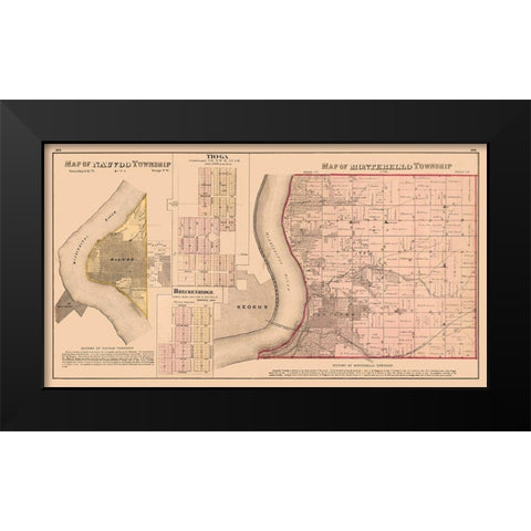 Nauvoo, Tioga, Breckenridge, Montebello Illinois Black Modern Wood Framed Art Print by Andreas