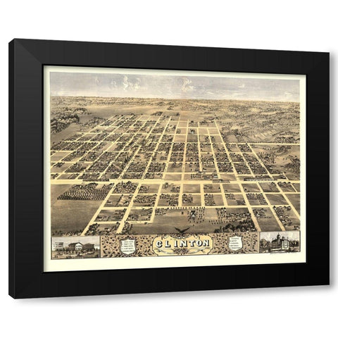 Clinton Illinois - Ruger 1869 Black Modern Wood Framed Art Print with Double Matting by Ruger