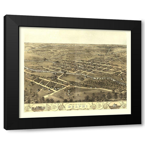 Delphi Indiana - Ruger 1869 Black Modern Wood Framed Art Print with Double Matting by Ruger