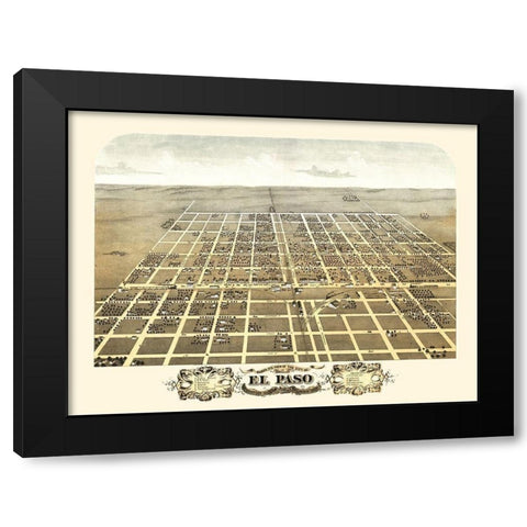 El Paso Illinois - Ruger 1869 Black Modern Wood Framed Art Print with Double Matting by Ruger
