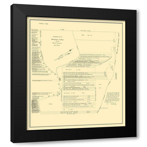 Fort Chartres Illinois Landowner - Rector 1809 Black Modern Wood Framed Art Print by Rector