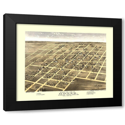 Homer Illinois - Ruger 1869 Black Modern Wood Framed Art Print with Double Matting by Ruger