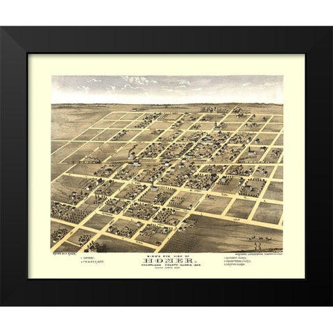 Homer Illinois - Ruger 1869 Black Modern Wood Framed Art Print by Ruger