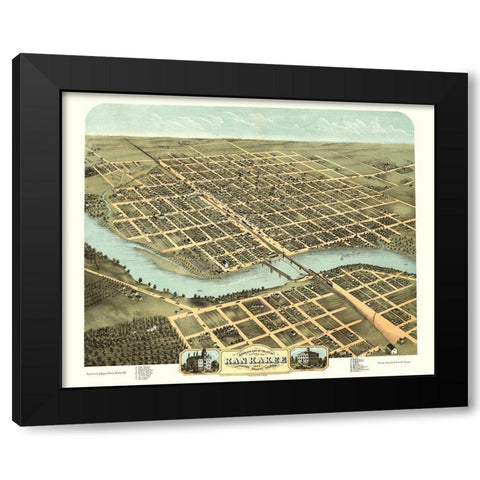 Kankakee Illinois - Ruger 1869 Black Modern Wood Framed Art Print by Ruger