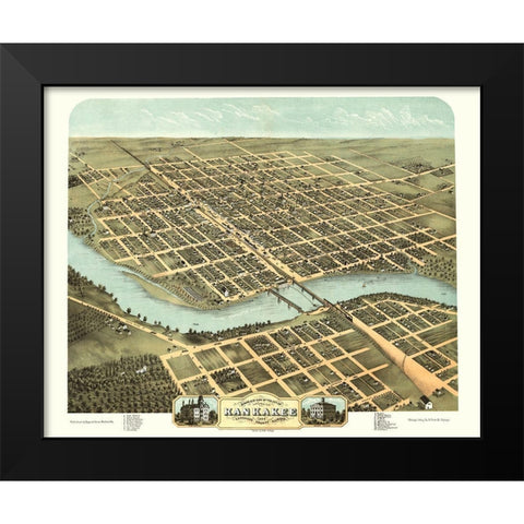 Kankakee Illinois - Ruger 1869 Black Modern Wood Framed Art Print by Ruger