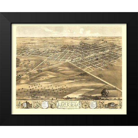 Lincoln Illinois - Ruger 1869 Black Modern Wood Framed Art Print by Ruger