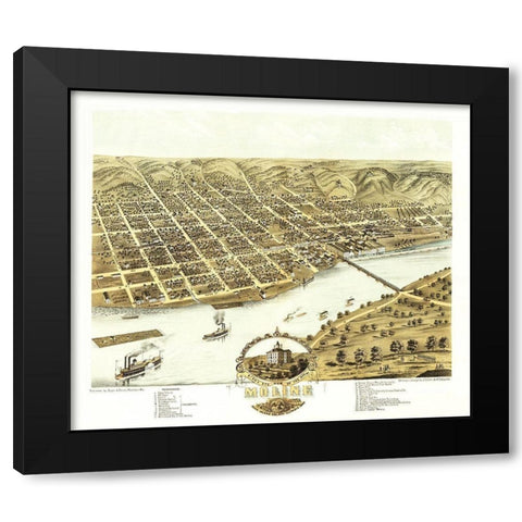 Moline Illinois - Ruger 1869 Black Modern Wood Framed Art Print by Ruger