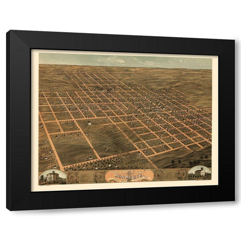 Monmouth Illinois - Ruger 1869 Black Modern Wood Framed Art Print with Double Matting by Ruger