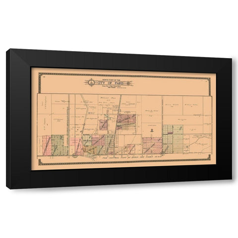 Northern Paris  Illinois - Ogle 1910 Black Modern Wood Framed Art Print by Ogle