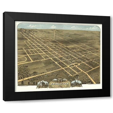 Princeton Illinois - Ruger 1870 Black Modern Wood Framed Art Print by Ruger