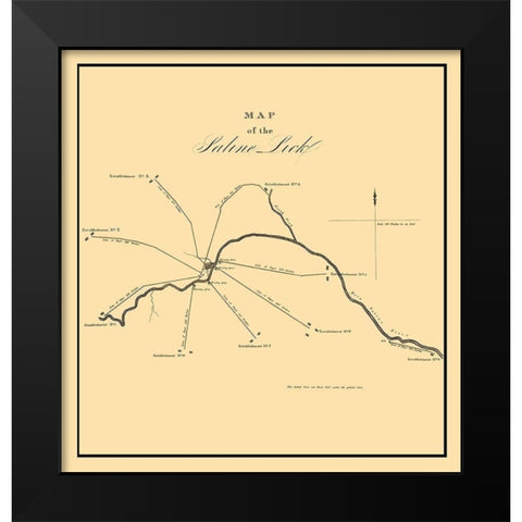 Saline Lick Illinois - Gayle 1834 Black Modern Wood Framed Art Print by Gayle