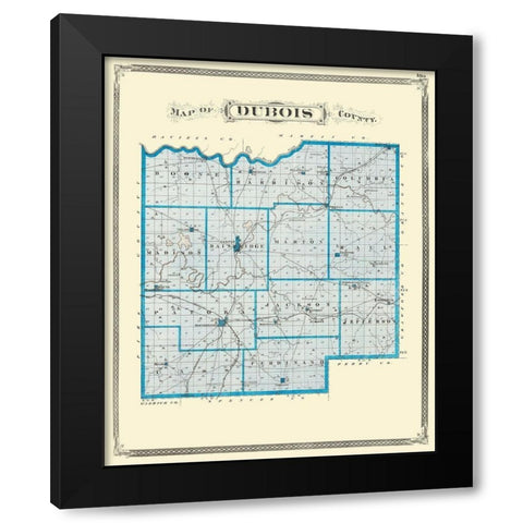 Dubois Indiana - Baskin 1876 Black Modern Wood Framed Art Print by Baskin