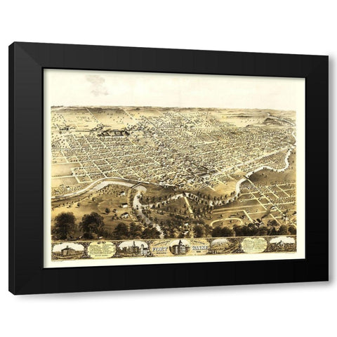 Fort Wayne Indiana - Ruger 1868 Black Modern Wood Framed Art Print by Ruger