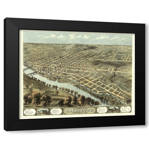 Lafayette Indiana - Ruger 1868 Black Modern Wood Framed Art Print by Ruger