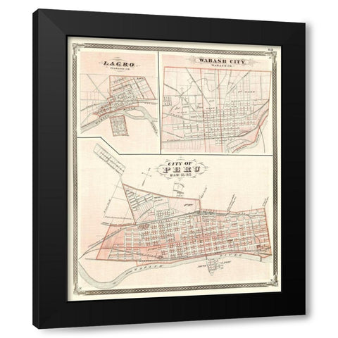 Peru Indiana - Baskin 1876 Black Modern Wood Framed Art Print with Double Matting by Baskin