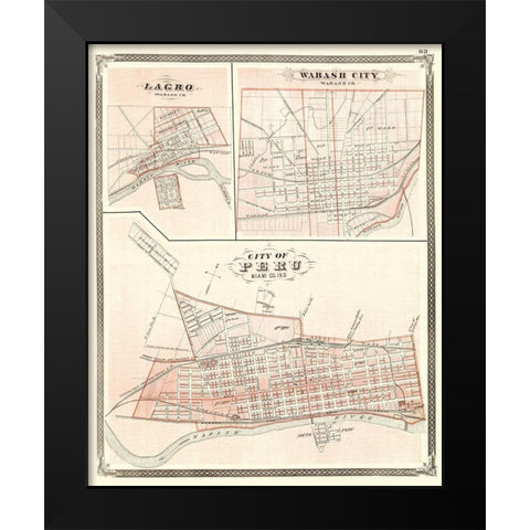 Peru Indiana - Baskin 1876 Black Modern Wood Framed Art Print by Baskin