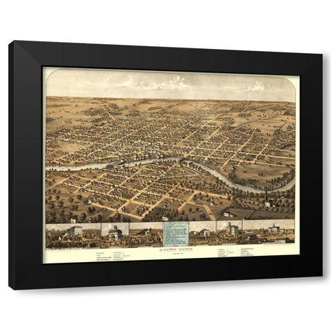 South Bend Indiana - Ruger 1866 Black Modern Wood Framed Art Print by Ruger