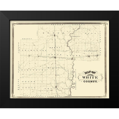 White Indiana Landowner - Baskin 1876 Black Modern Wood Framed Art Print by Baskin