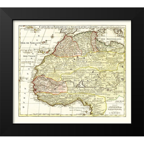 Northwestern Africa - Everett 1742 Black Modern Wood Framed Art Print by Everett