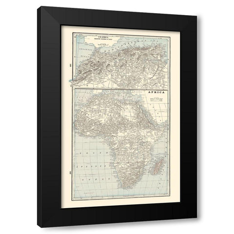 Northwest Africa - Rathbun 1893 Black Modern Wood Framed Art Print by Rathbun