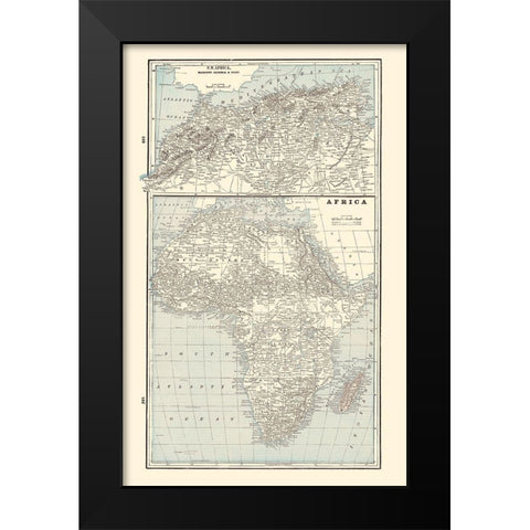 Northwest Africa - Rathbun 1893 Black Modern Wood Framed Art Print by Rathbun