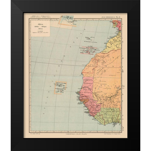 Southwest Africa - Streit 1913 Black Modern Wood Framed Art Print by Streit