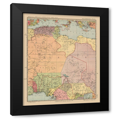 South Africa - Streit 1913 Black Modern Wood Framed Art Print by Streit