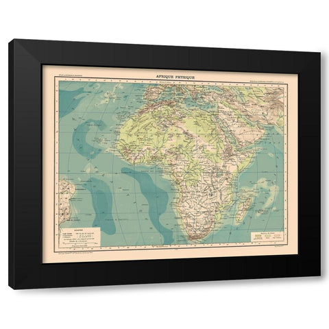 Physical Africa - Schrader 1908 Black Modern Wood Framed Art Print with Double Matting by Schrader
