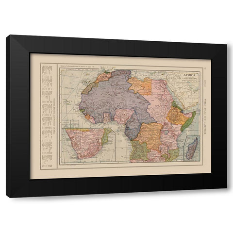 Africa - Reynold 1921 Black Modern Wood Framed Art Print with Double Matting by Reynold