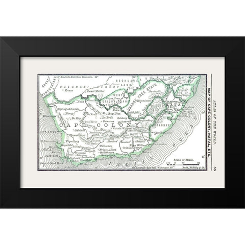 North Africa - Alden 1886 Black Modern Wood Framed Art Print by Alden