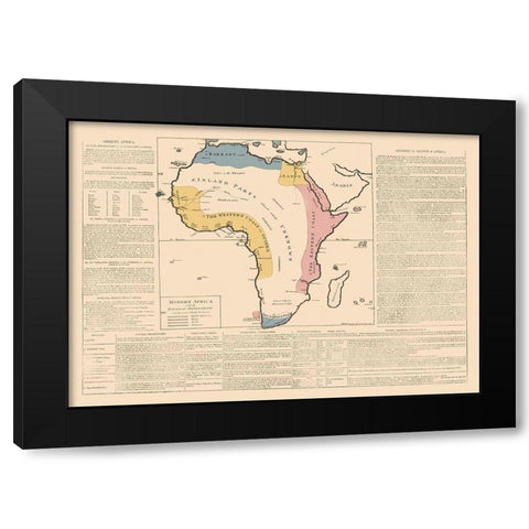 Africa - Le Sage 1801 Black Modern Wood Framed Art Print with Double Matting by Le Sage