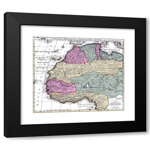 Nigeria Guinea  Africa - De Lisle Black Modern Wood Framed Art Print with Double Matting by De L''isle