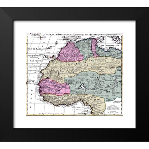 Nigeria Guinea  Africa - De Lisle Black Modern Wood Framed Art Print by De L''isle
