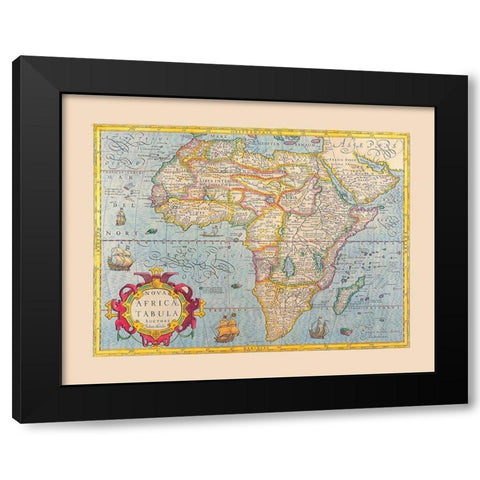 Africa - Hondio Black Modern Wood Framed Art Print by Hondio