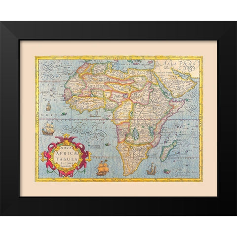 Africa - Hondio Black Modern Wood Framed Art Print by Hondio