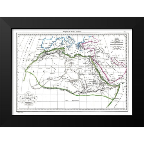 Ancient Africa - Thierry Black Modern Wood Framed Art Print by Thierry